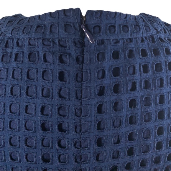 Madewell Navy Eyelet Sunshade A-Line Dress - Picture 9 of 12